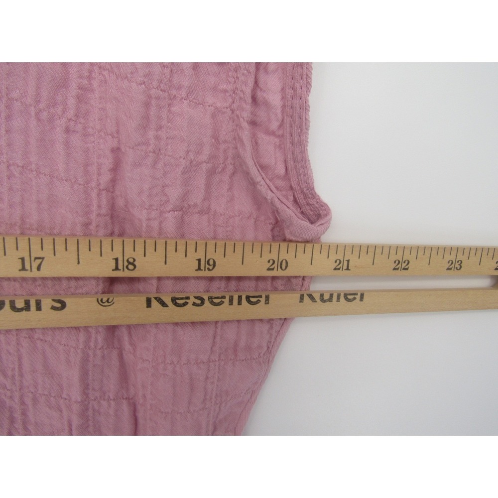 Pink Tiered Mini Dress Sz. M Crepe Boho Pockets Cottage Gauze Flowy Beachy Trave - Picture 8 of 10